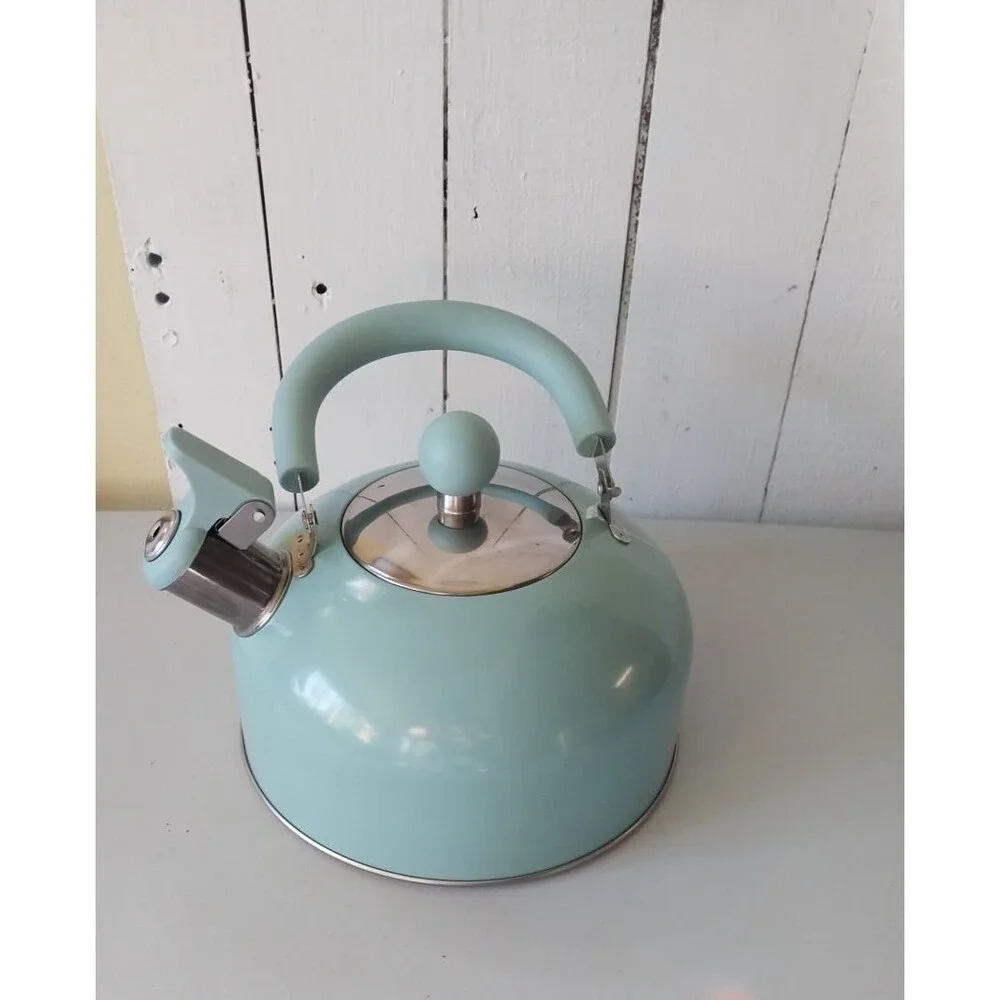 NEW Classic Stainless Steel Whistling Tea Kettle Pot 2 Quart Qt. Kitchen Coffee